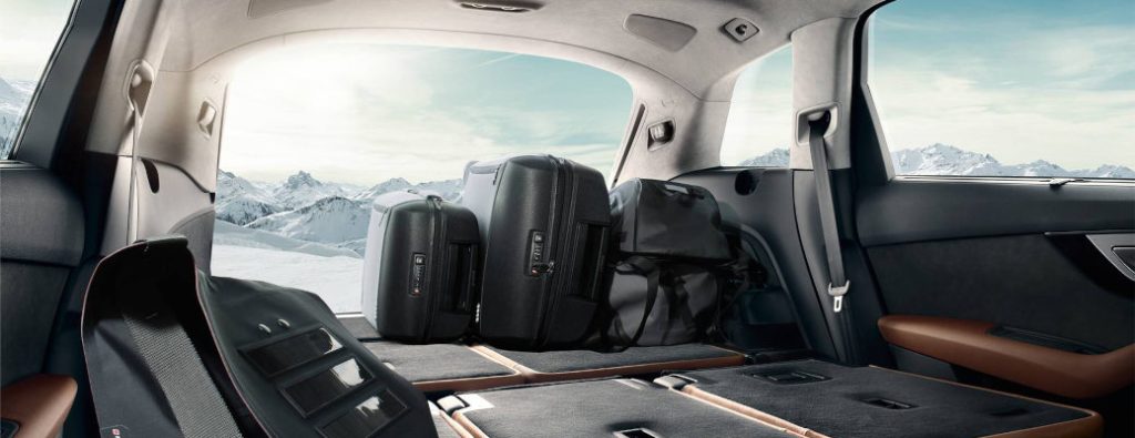 The spacious cargo area of the Audi Q7.